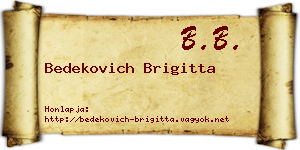 Bedekovich Brigitta névjegykártya